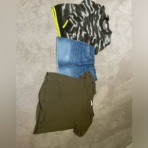 Spring bundle! Zara t shirt. Madewell mini skirt. Ultraflirt Sweater.